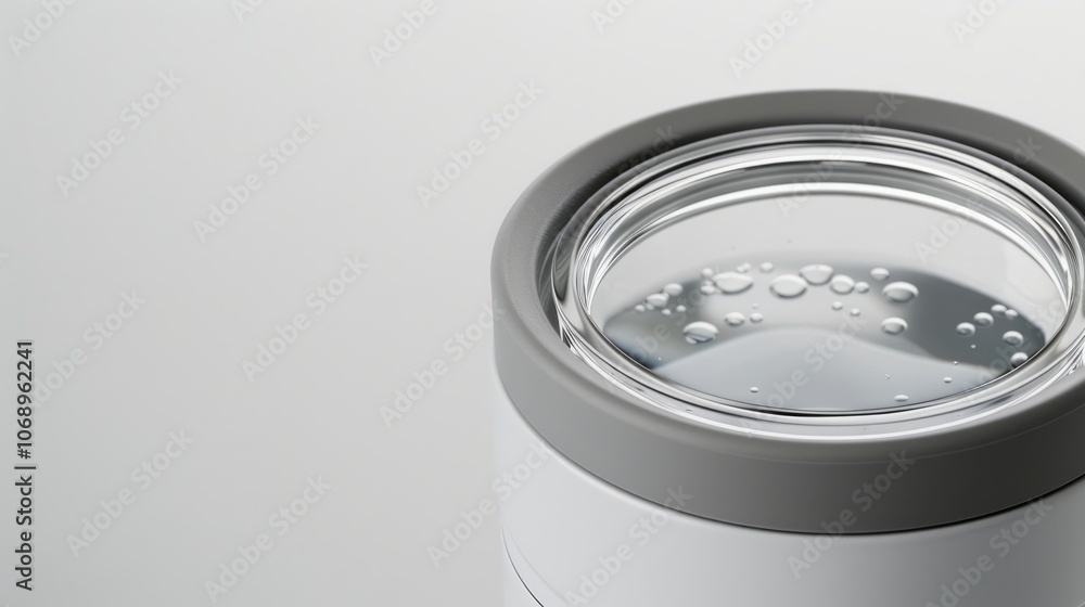 A close-up of a clean, modern water bottle with a safety cap, placed on a white background with ample copy space. The bottle is half-filled with clear water, symbolizing hydration and drinking safety. A close-up of a clean, modern water bottle with a safety cap, placed on a white background with ample copy space. The bottle is half-filled with clear water, symbolizing hydration and drinking safety.