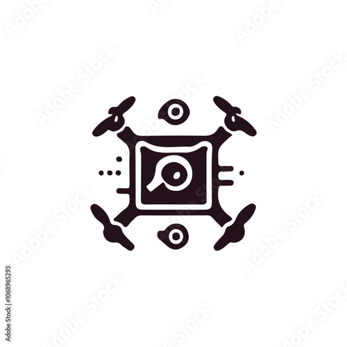 Golden Drone Icon Ready for Aerial Photography