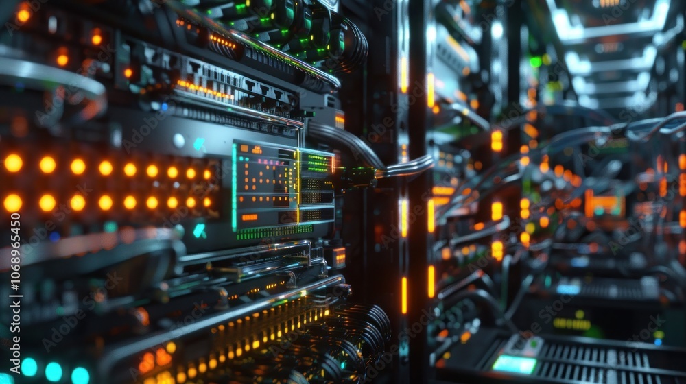 Advanced GPUs in high-tech data centers. Advanced GPUs in high-tech data centers.
