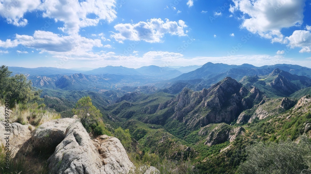 Obraz premium A stunning panoramic view of a national park with diverse landscapes 