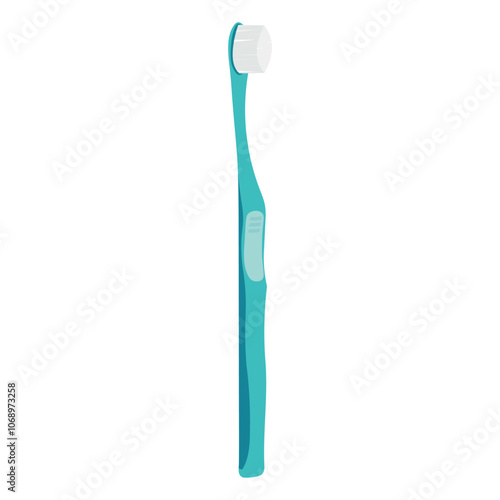 Blue-green tootbrush vector illustration. teeth brush