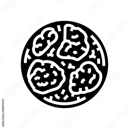 and dumplings chicken dish glyph icon vector. and dumplings chicken dish sign. isolated symbol illustration