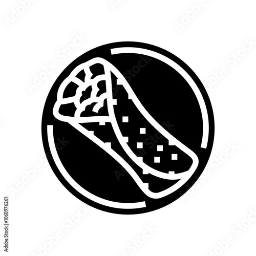 shawarma chicken dish glyph icon vector. shawarma chicken dish sign. isolated symbol illustration