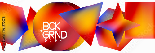 Fluid color geometric shapes abstract background. Vector Illustration For Wallpaper, Banner, Background, Card, Book Illustration, landing page