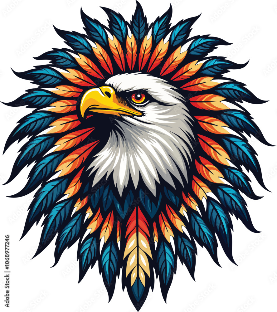 Fototapeta premium usa patriotic eagle vector illustration