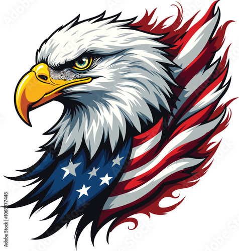 usa patriotic eagle vector illustration