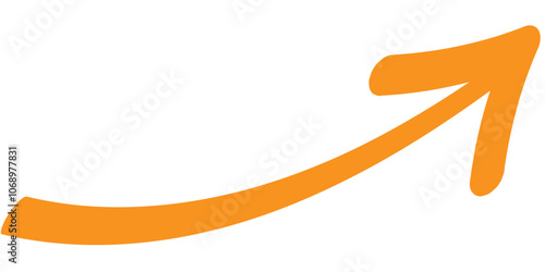 orange arrow vector sign illustration