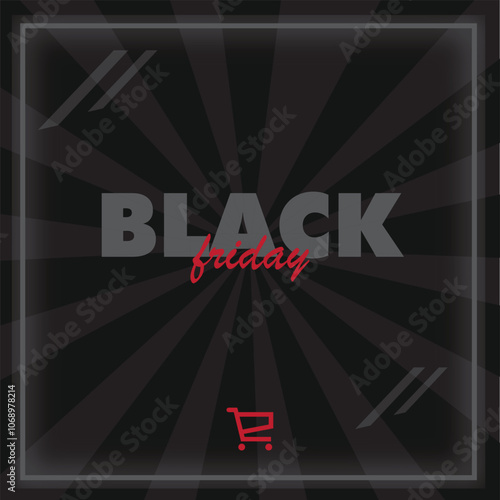 black friday sale sign on black background