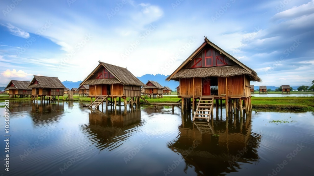 Serene Overwater Bungalows: Tropical Paradise Retreat, Perfect for Relaxation and Vacation Serene Overwater Bungalows: Tropical Paradise Retreat, Perfect for Relaxation and Vacation