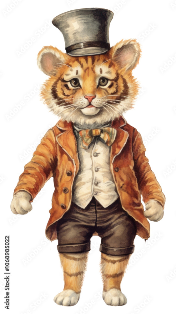 PNG Tiger characters circus portrait drawing animal. PNG Tiger characters circus portrait drawing animal.