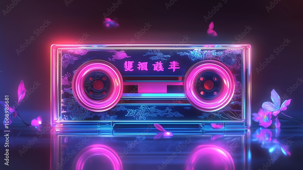 Fototapeta premium カセットテープグラフィック