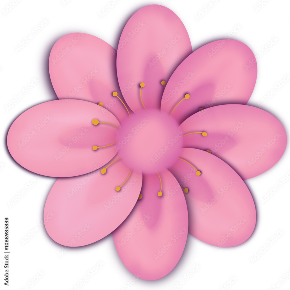 Fototapeta premium pink flower isolated