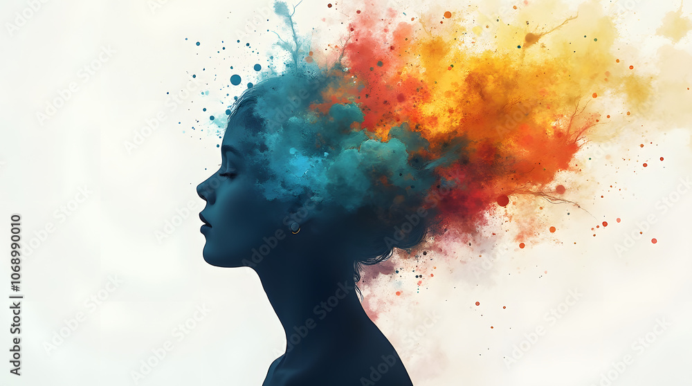 abstract photo person with colors explosions abstract photo person with colors explosions