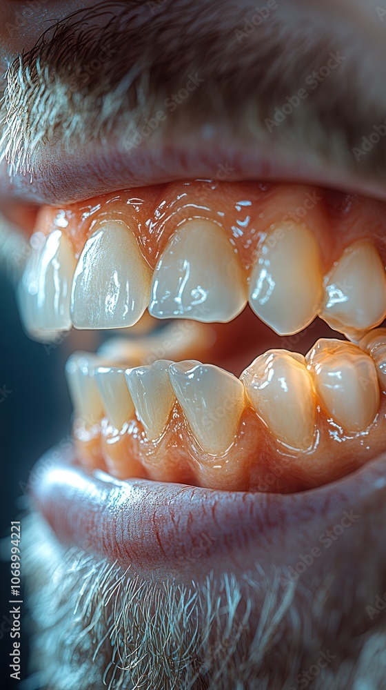 Obraz premium Close-up of Healthy Human Teeth and Gums