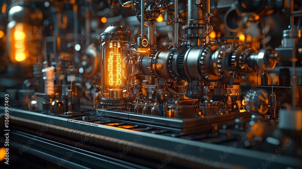 Fototapeta premium Explore the intricacies of industrial machinery and its role in modern technology innovations