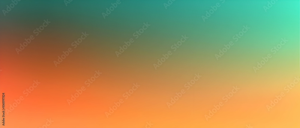 Naklejka premium Blurred gradient Orange to Mint background