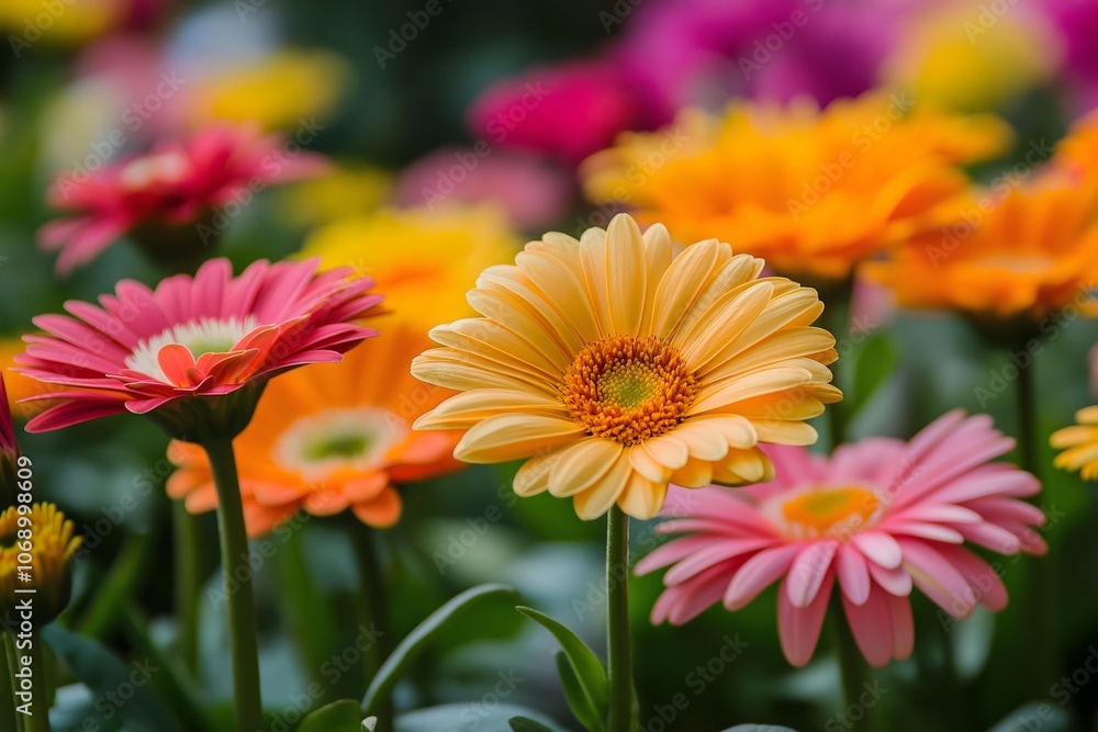 Obraz premium Vibrant Gerber Daisies in Bloom