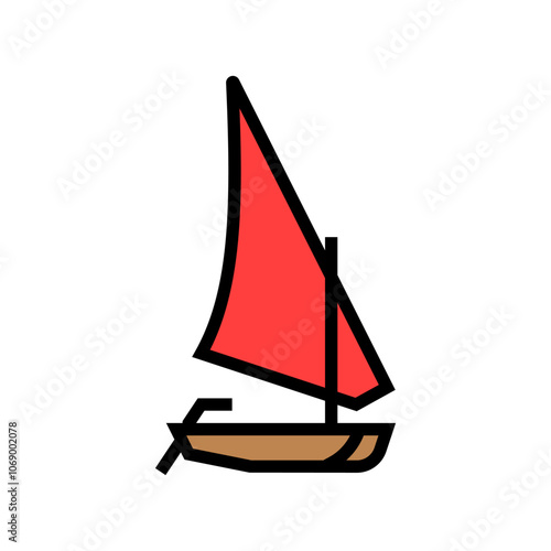 felucca ancient ship color icon vector. felucca ancient ship sign. isolated symbol illustration