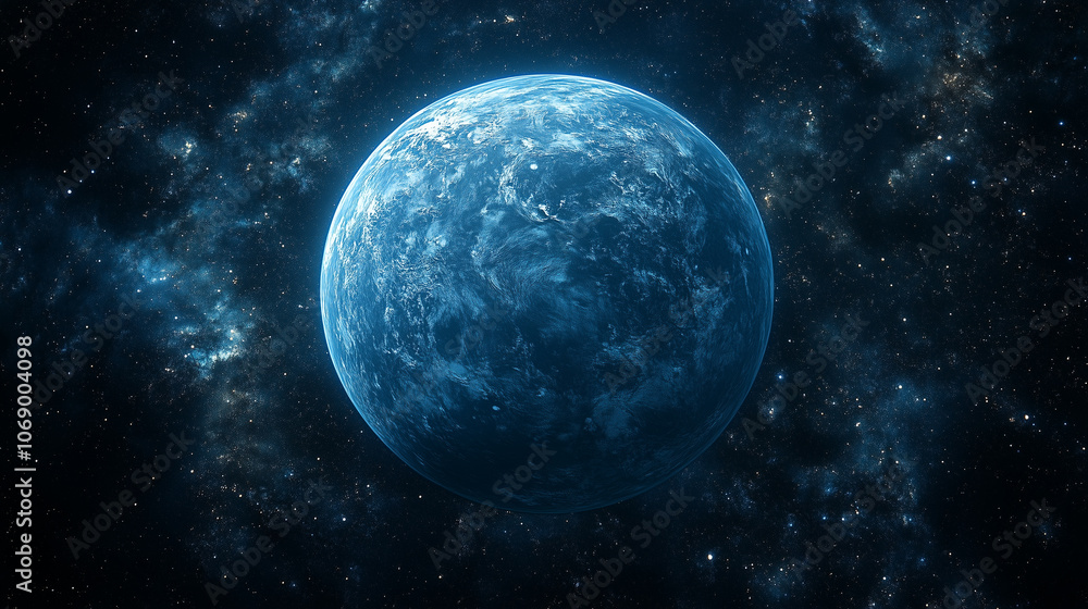 Obraz premium Blue Spherical Planet