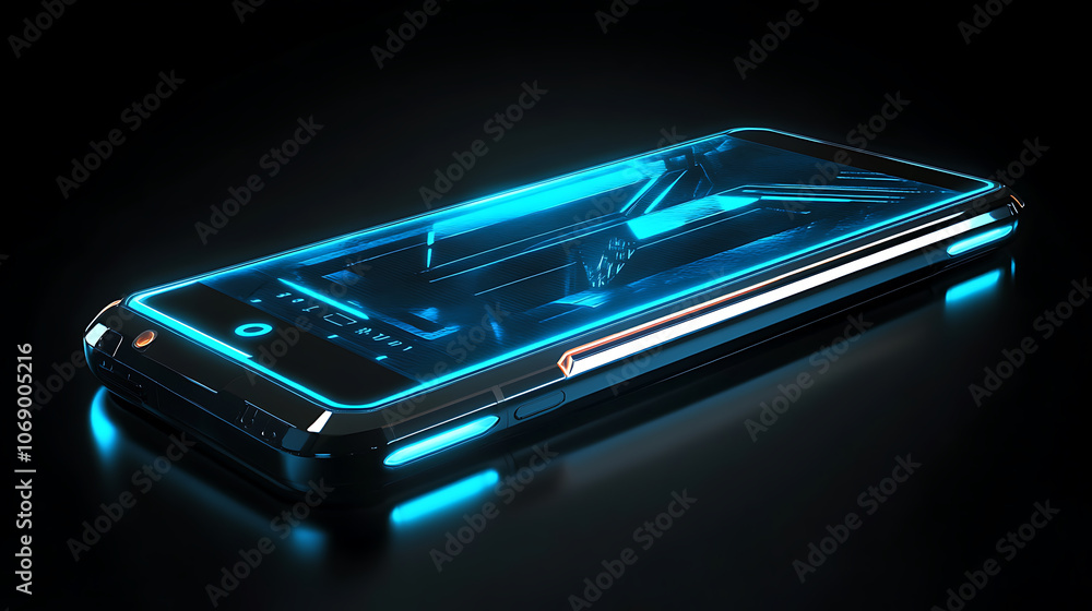 A futuristic vector smartphone A futuristic vector smartphone