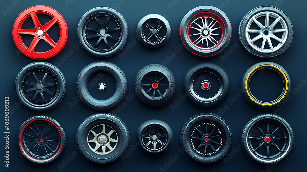 Collection of modern sport wheel Collection of modern sport wheel
