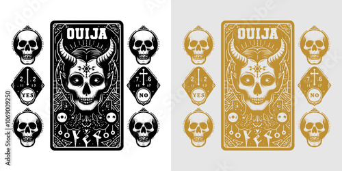 elegant gothic ouija card