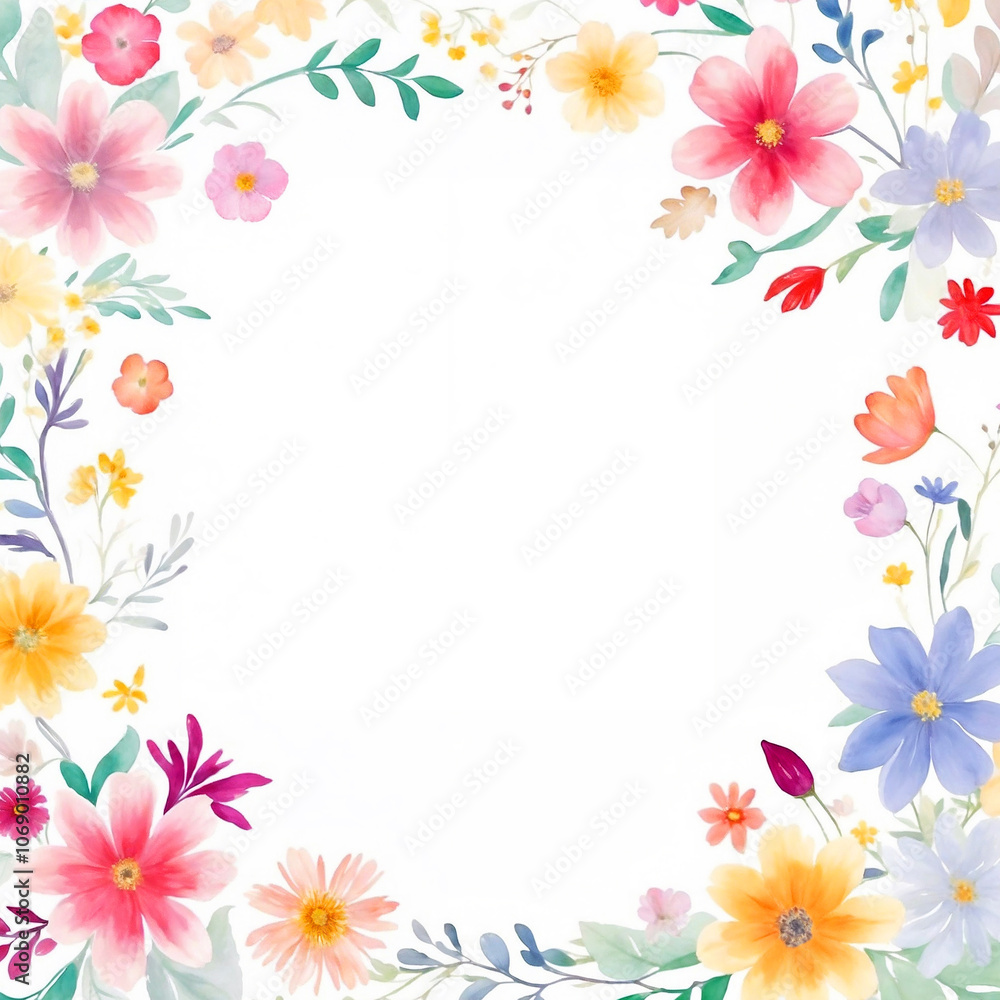 Watercolor spring blossom flower background illustration Watercolor spring blossom flower background illustration