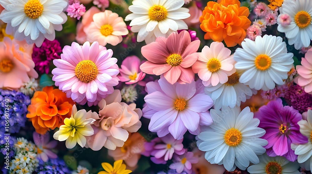 Beautiful background filled with bright and colorful blossoms picture Beautiful background filled with bright and colorful blossoms picture