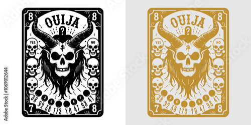 spooky mystical ouija card