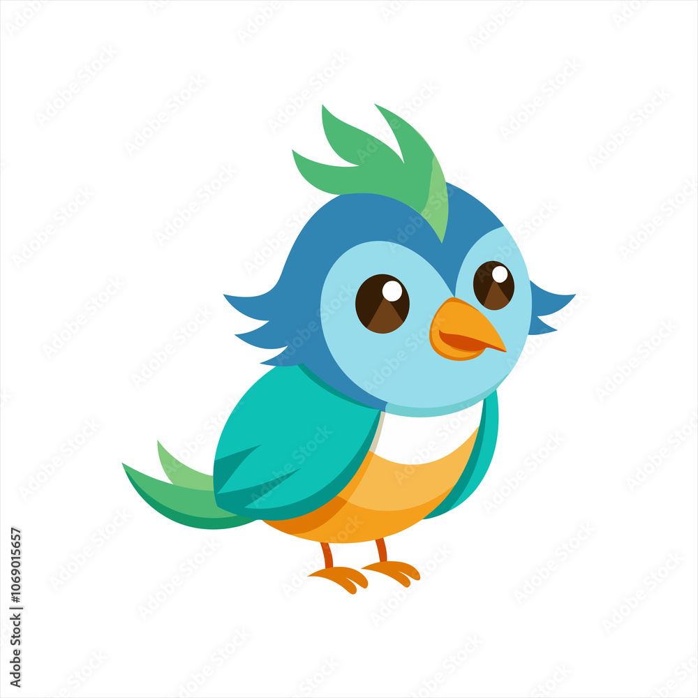 Cute nightingale bird cartoon vector Cute nightingale bird cartoon vector
