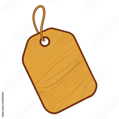 Blank Wooden Tag with Natural Finish - Ideal for Labeling, Crafting, and Gift Tagging.