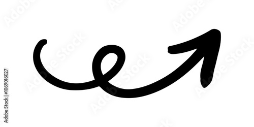 手書きのくるくる矢印