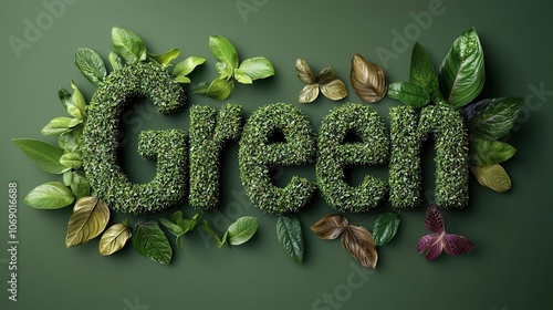 Green Leaves and Nature Theme for Eco-Friendly Design
