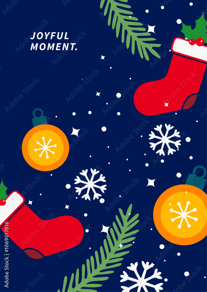 Festive Christmas Card with Love and Joy Message. Perfect for holiday greetings and sharing season's cheer Festive Christmas Card with Love and Joy Message. Perfect for holiday greetings and sharing season's cheer