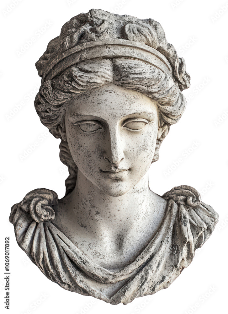 PNG Classic Greek goddess statuebust art sculpture artifact. PNG Classic Greek goddess statuebust art sculpture artifact.