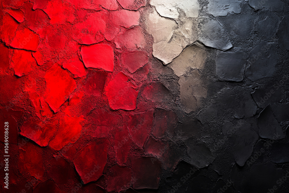 Naklejka premium a modern abstract texture wall in red, black, and white