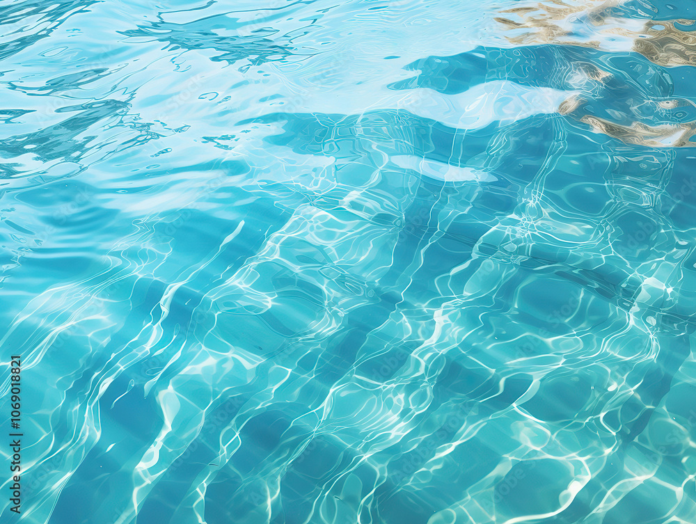 Obraz premium Seamless Water Ripples or Ocean Waves Summer Background Texture