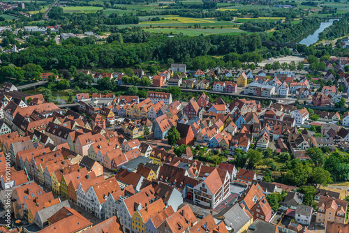 Ausblick auf die ehemalige freie Reichsstadt Donauwörth im Donau-Ries