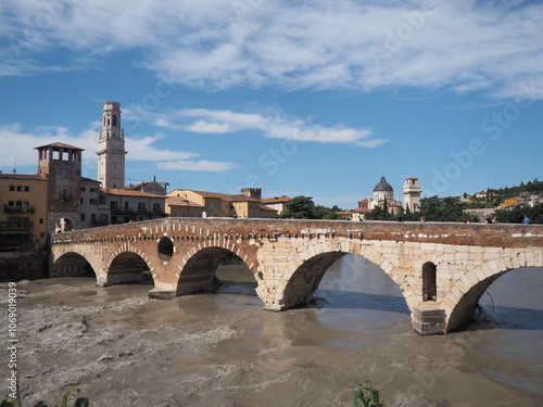 Bridge over the river in Verona