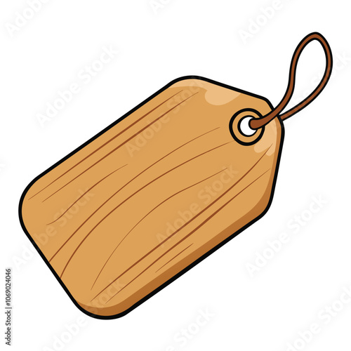 Blank Wooden Tag with Natural Finish - Ideal for Labeling, Crafting, and Gift Tagging.