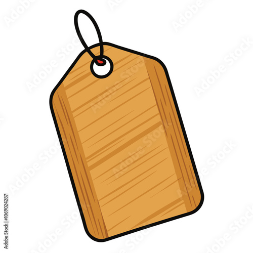 Blank Wooden Tag with Natural Finish - Ideal for Labeling, Crafting, and Gift Tagging.