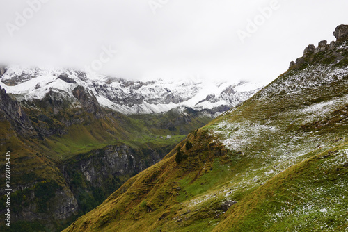 The view from the top of Schaefler mountain, Switzerland photo