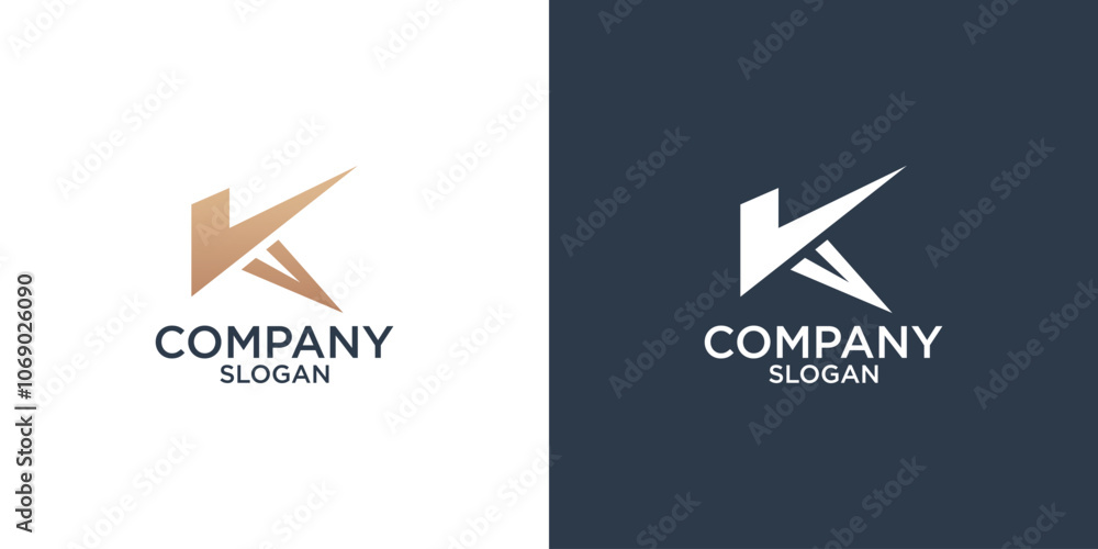 letter K abstract monogram logo design vector letter K abstract monogram logo design vector