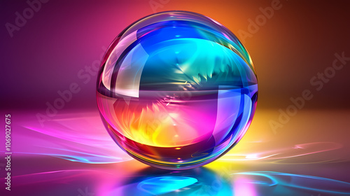 crystal ball in the shadow Generated AI 