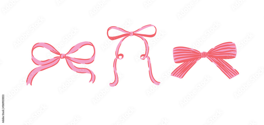 Handdrawn Pink Ribbon