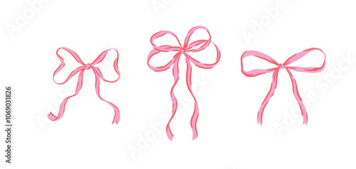 Handdrawn Pink Ribbon