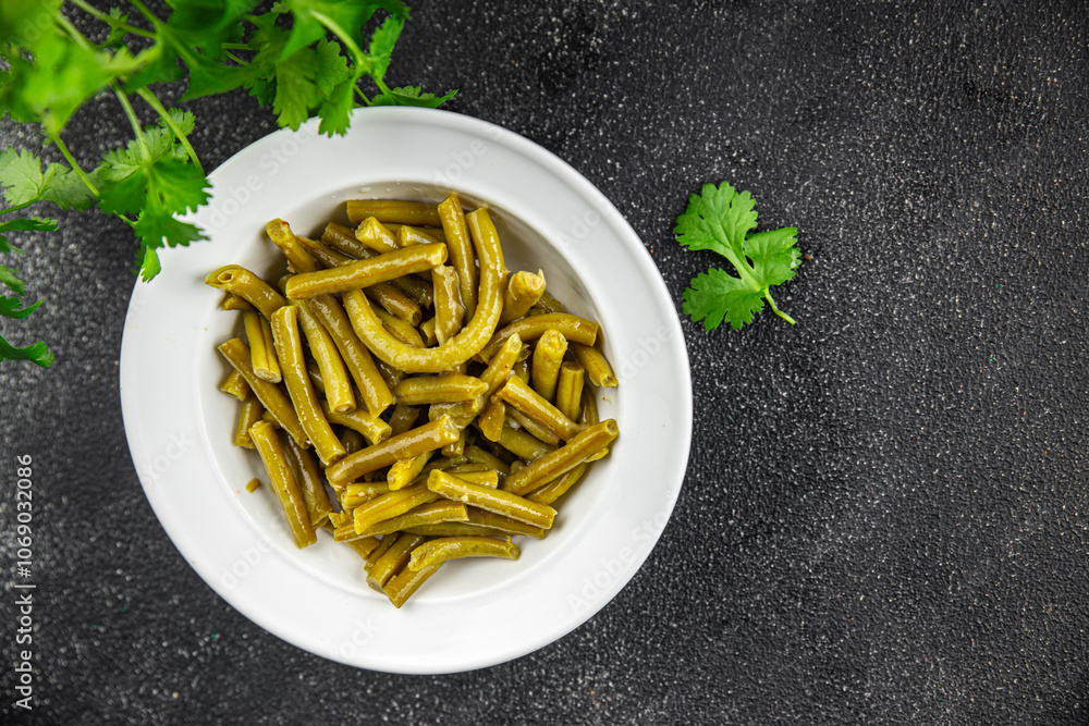 Φωτογραφία Green beans food ready to eat tasty food dish fresh delicious gourmet food backg
