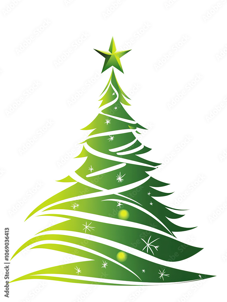 Logo of a Christmas tree in a green color with a white background. Logo of a Christmas tree in a green color with a white background.