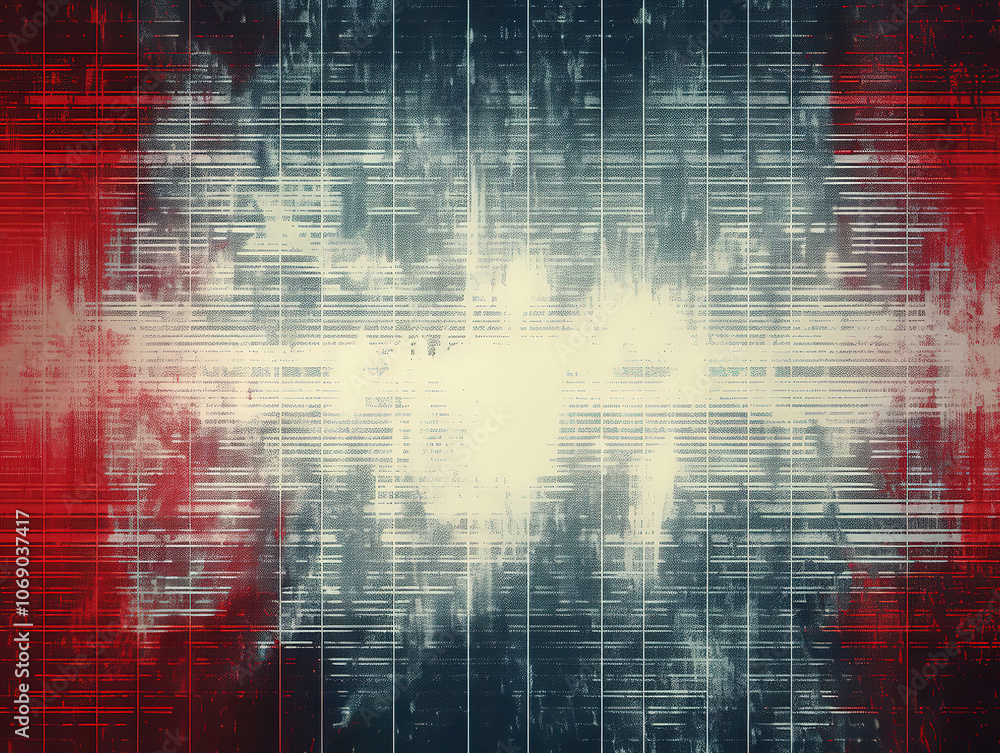 Retro CCTV VHS Video White Noise Background with Red Recording Indicator Retro CCTV VHS Video White Noise Background with Red Recording Indicator