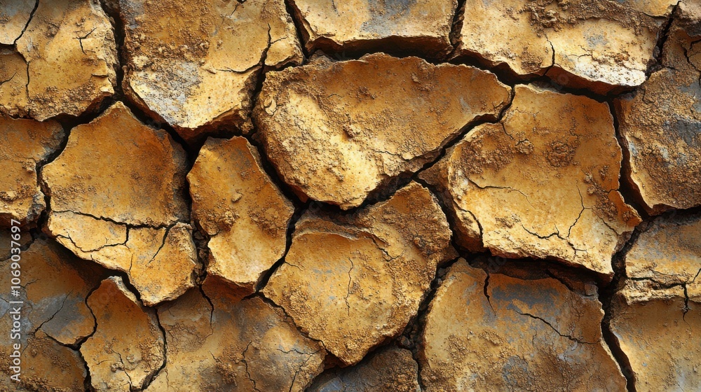 Close up of a cracked wall with rocks Close up of a cracked wall with rocks